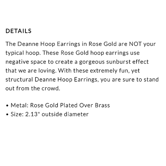 NEW Kendra Scott Deanne Hoop Earrings - Rose Gold - Picture 3 of 8